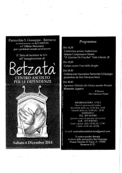 Programma della manifestazione