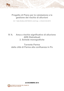 Progetto di Piano per la valutazione e la gestione del rischio di