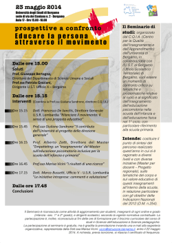 Educare la persona attraverso il movimento