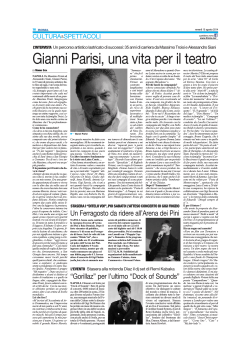 Gianni Parisi, una vita per il teatro