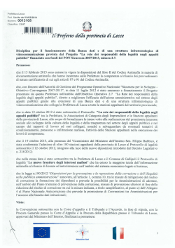 Disciplinare - Architettura della Legalit&agrave;