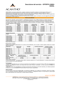 Descrizione del servizio – OFFERTA UNIKA SHDSL