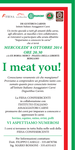 invito I meat you - Confesercenti Bergamo