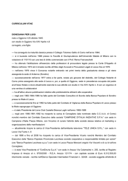 Scarica il curriculum - Notaio Donegana Pier Luigi