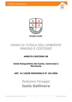 Isola Gallinara - Ambiente in Liguria