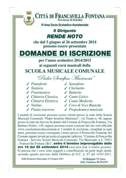 Iscrizione - Comune di Francavilla Fontana