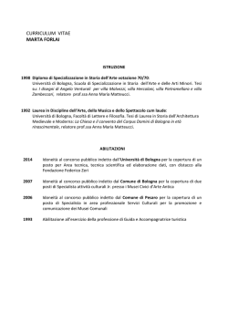 CURRICULUM VITAE MARTA FORLAI
