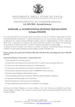 International Business Transactions - Giurisprudenza
