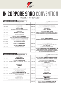 in corpore sano conVenTion