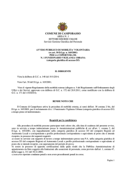 avviso pubblico - Comune di Campobasso