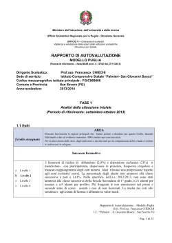 Rapporto di Autovalutazione - Scuola Media Giovanni Palmieri