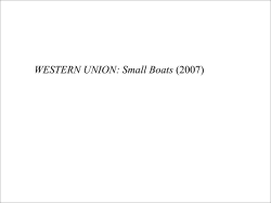 WESTERN UNION: Small Boats