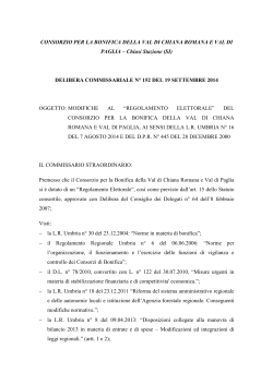 CONSORZIO PER LA BONIFICA DELLA VAL DI CHIANA ROMANA