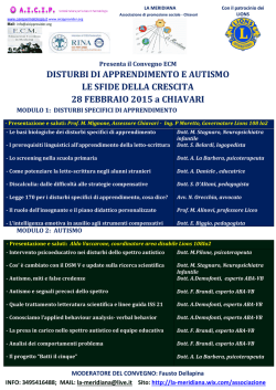 DISTURBI DI APPRENDIMENTO E AUTISMO LE SFIDE DELLA