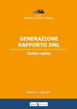 Guida rapida per la generazione del rapporto in formato XML