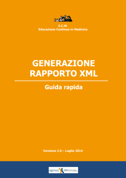 Guida rapida per la generazione del rapporto in formato XML