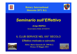 Il club service nel XXI secolo: effettivo motivato e