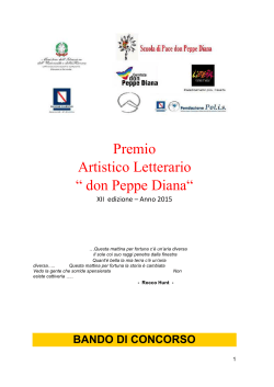 Bando XII Premio don Peppe Diana 2015