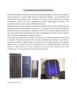 IL PANNELLO FOTOVOLTAICO