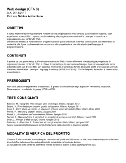 Web design - AA 2014/2015 (Triennio)