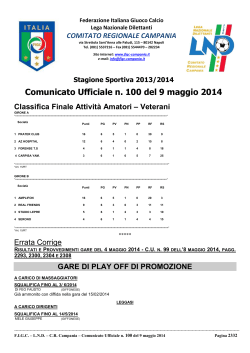 cu 100 2013-2014 - Comitato Regionale Campania