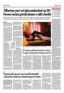 Allarme per sei giovanissimi su dieci