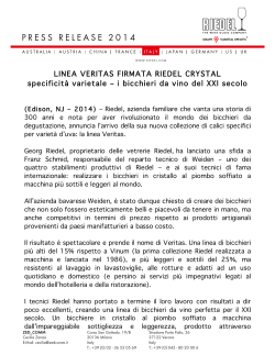 LINEA VERITAS FIRMATA RIEDEL CRYSTAL specificità varietale