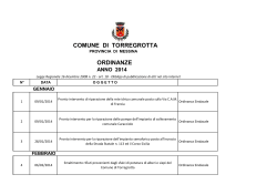 Ordinanze 2014 - Comune di Torregrotta