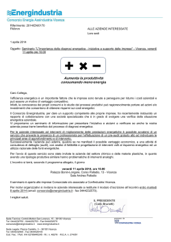 Seminario - Vicenza 11 aprile 2014 ore 10.00