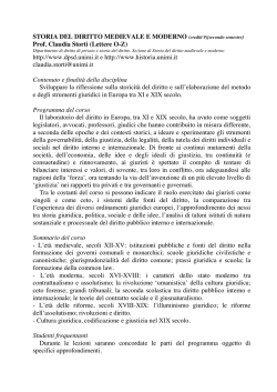 Storia diritto medievale e moderno OZ prof.ssa