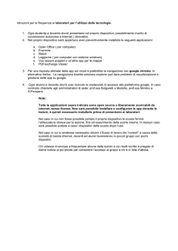 istruzioni per i lab.tecnologie