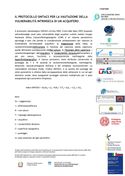 IL PROTOCOLLO SINTACS PER LA VAUTAZIONE