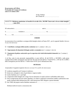Domanda - Comunit&agrave; Montana del Montefeltro