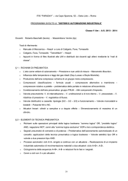 Roma PROGRAMMA SVOLTO di “SISTEMI E