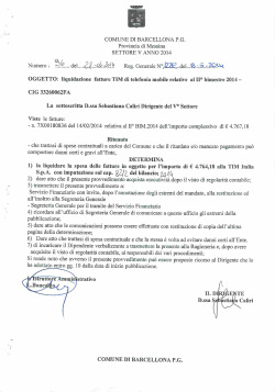 OGGETTO: liquidazione fatture TIM di telefonia mobile relative al II