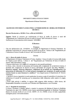 Decreto Direttoriale n. 81/2014 Prot. n.984 del 24/10/2014
