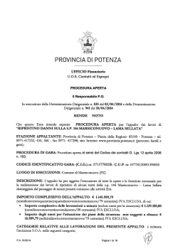 Leggi Bando - Provincia di Potenza
