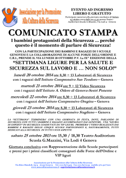 COMUNICATO STAMPA - Istituto comprensivo n°2 Cavour