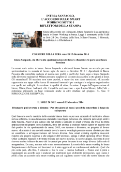 Intesa Sanpaolo - Sotto i riflettori della stampa