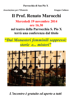 Il Prof. Renato Marocchi - Parrocchia di San Pio X Mantova