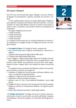 Gli organi collegiali - Zanichelli online per la scuola