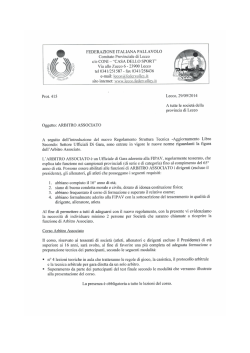 Corso - FIPAV - Comitato Provinciale di Lecco