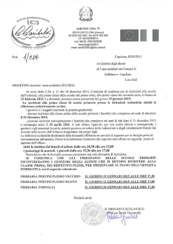 iscrizioni scuola primaria - istituto comprensivo g. garibaldi
