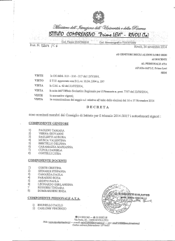 nomina - Istituto Comprensivo Primo Levi