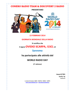 il signor OVIDIO SCARPA OVIDIO SCARPA, I1SCL di