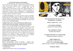 Il programma di sala del concerto