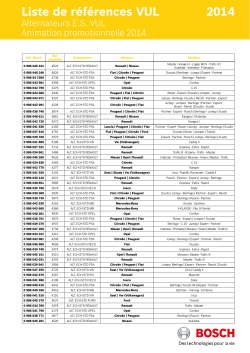 Liste de références VUL 2014