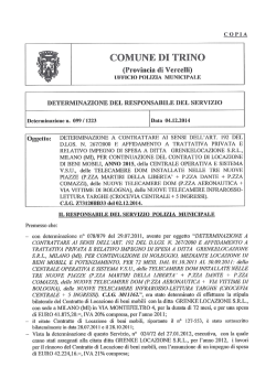 determinazione e affidamento a trattativa privata