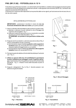 P/92 (SR 21.92) - FOTOCELLULA A 12 V−