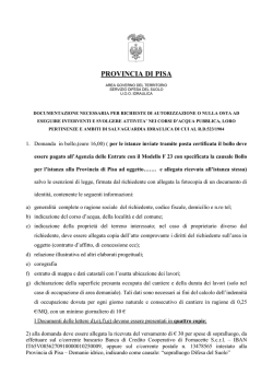 Documentazione da allegare alla domanda di